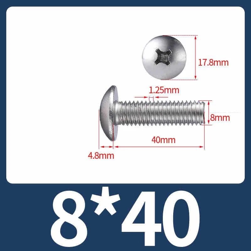M2–M8 Stainless Steel Phillips Truss Head Machine Screws | 201 / 304 / 316 - HomeDIYer