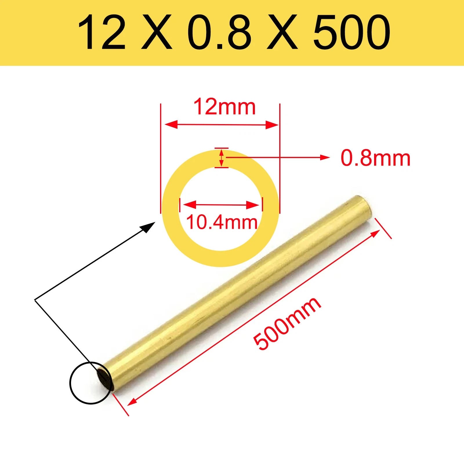 Brass Tubes ROUND PIPE Cu 62% OD 2mm 3mm 4mm 5mm 6mm 7mm 8mm 9mm 10mm To 90mm
