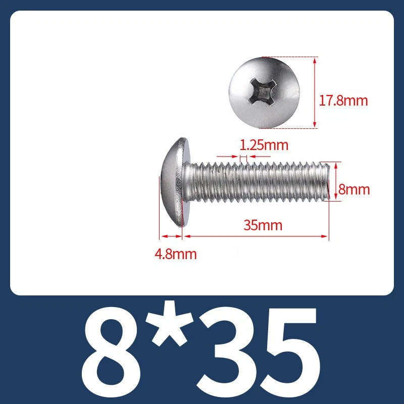 Phillips Flat Head Machine Screws M2-M8 | A2/A4 Stainless Steel