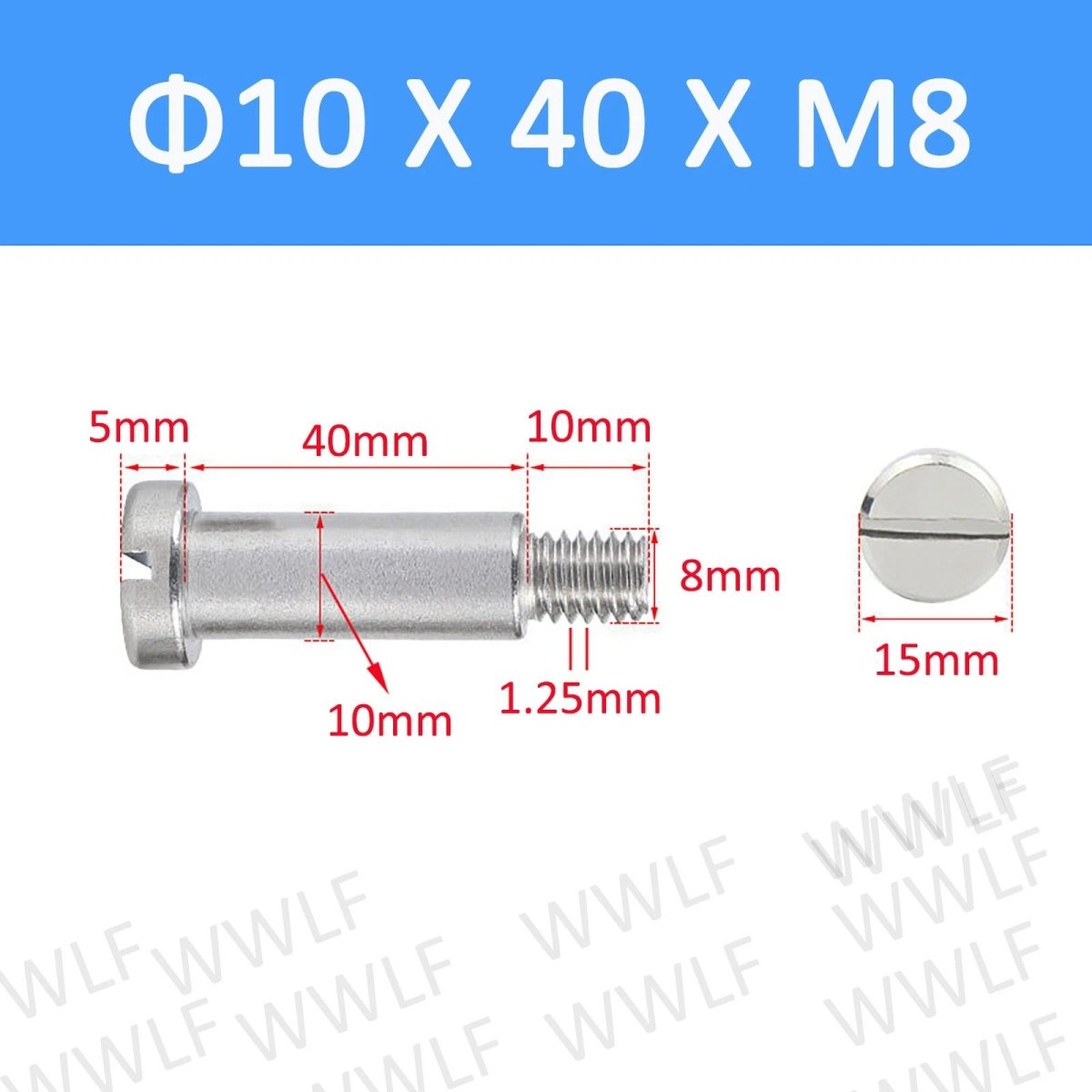 A2 Stainless Steel Slotted Shoulder Bolts DIN 923 | Step Stripper Bolts M1.6–M10 - HomeDIYer