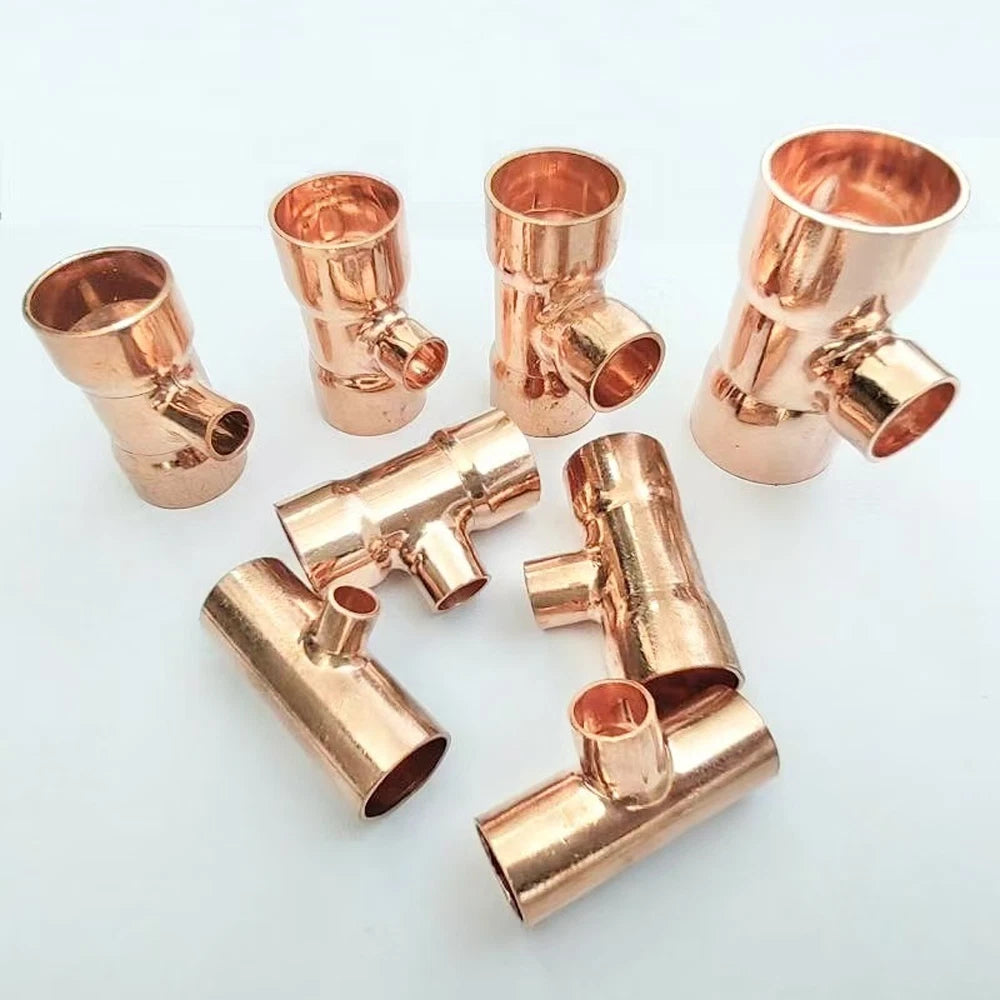 End Feed Reducing Tee Copper Pipe Fittings — WRAS Approved | 8mm to 108mm