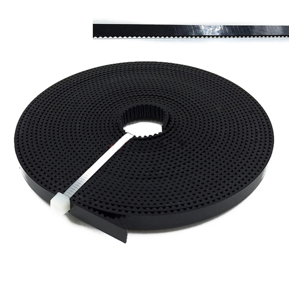 Open Timing Belt — 2GT / HTD-3M / HTD-5M / HTD-8M / STPD-S2M / XL, 6–40 mm Wide, Black, Cut to Length