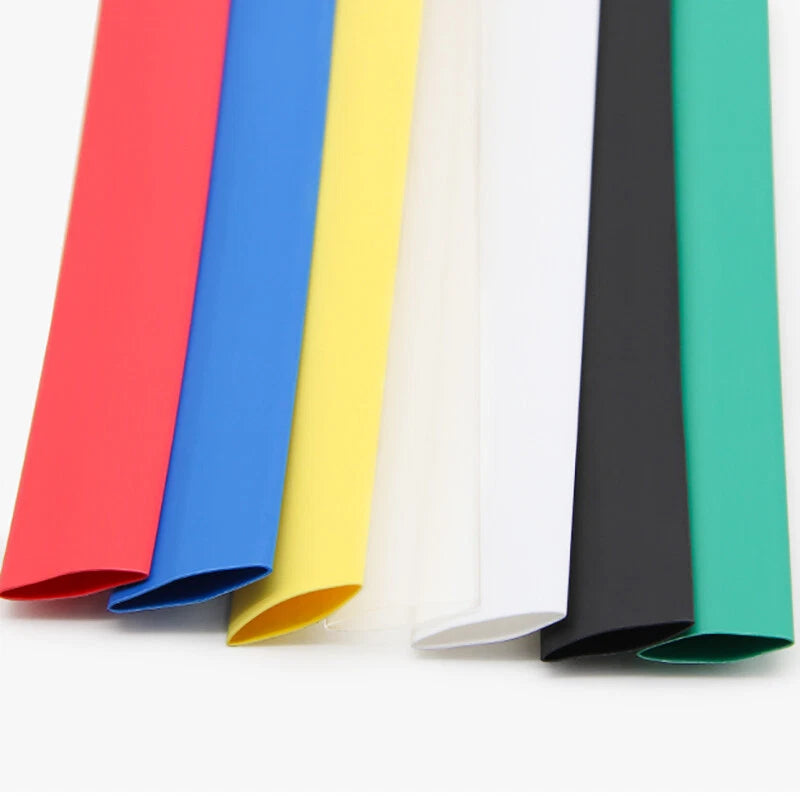 2:1 Heat Shrink Tubing — Electrical Wire Wrap & Cable Sleeving, Multiple Sizes & Colors