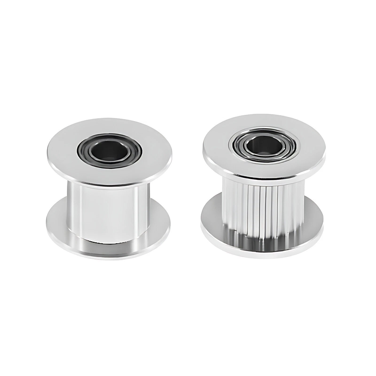 GT2 6mm/10mm Timing Belt Smooth/Toothed Tooth Idler Drive Pulley 12-60 Bore 3-15