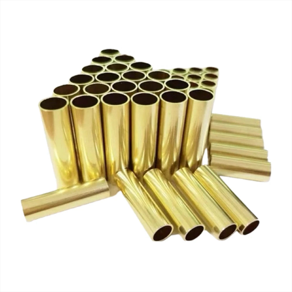 Brass Round Tube — Thin Wall Hollow Tubing OD 0.8–80mm × 500mm Length