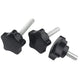 Thumb Screws M8 Hand Knob Bolts Plastic Five-Star Head Black Length 20-80mm