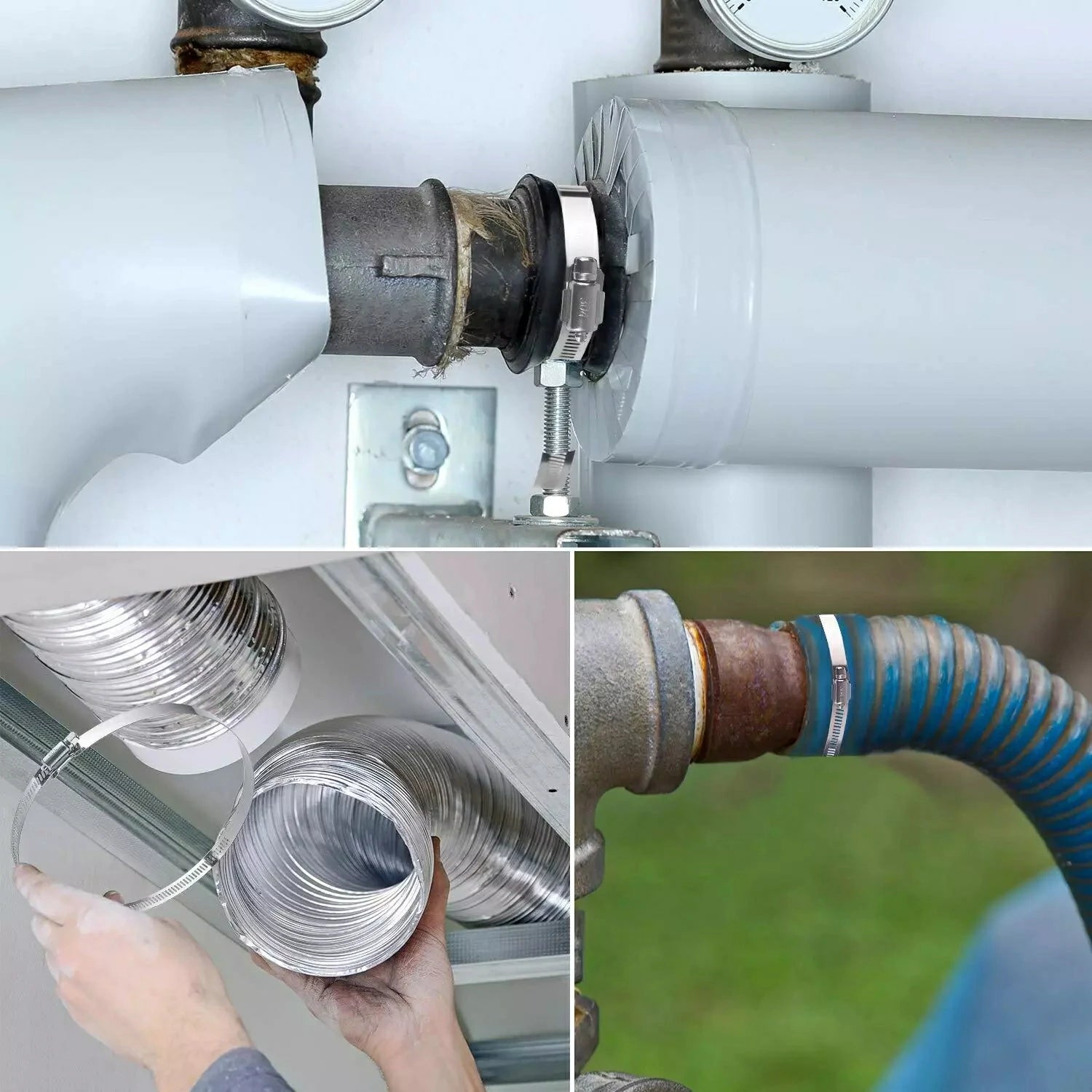 201 Stainless steel strengthens the clamp hose clamp Circular air water pipe Fuel hose clips of water pipe fasteners clamps