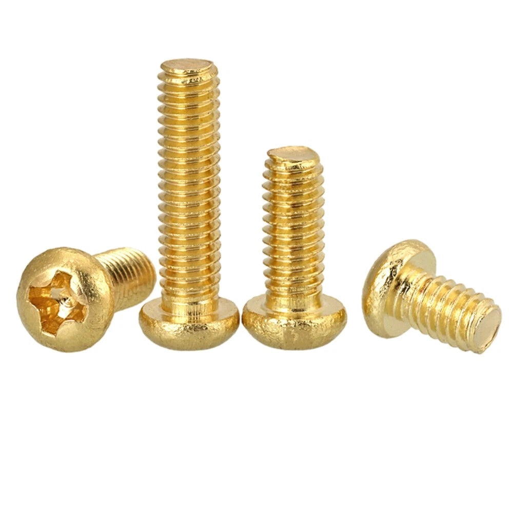 M5 Brass Pan Head Phillips Machine Screws – 6mm to 50mm Lengths, Fully Threaded