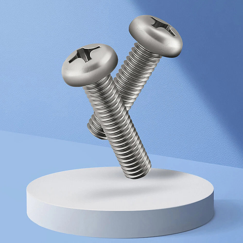 M1.2–M4 Phillips Pan Head Machine Screws DIN 7985 A2 Stainless Steel | 10/20/50/100 Pack