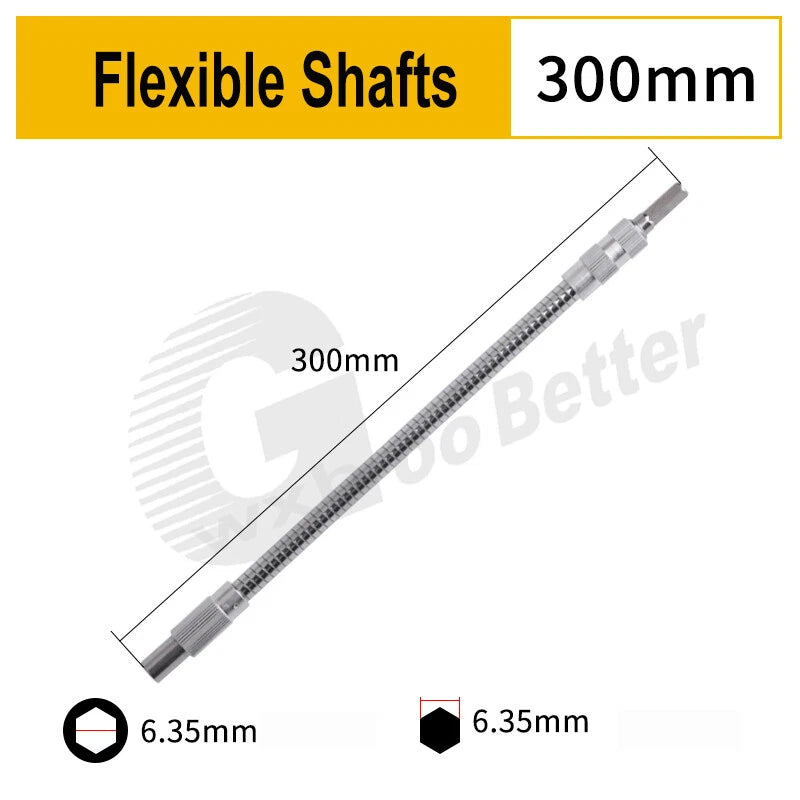 Flexible Bit Extension 125~400mm Flexible Shaft 4mm/ 6.35mm Long Bit Bit holder