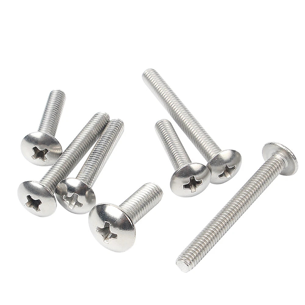 M5 M6 M8 Pozi Button Head Screws – A2 Stainless Steel, Fully Threaded (Pozidriv)