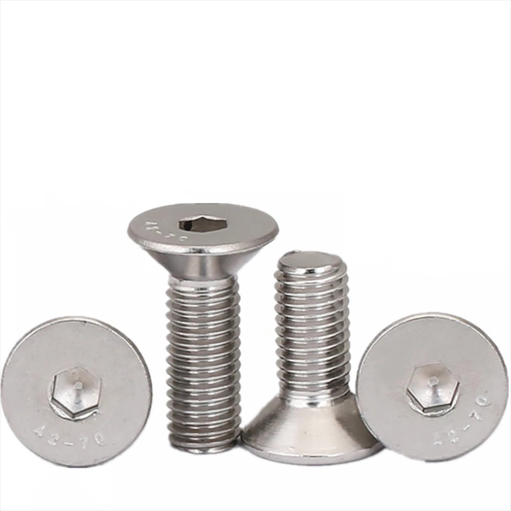 UNC A2/304 Stainless Steel Countersunk Socket Cap Machine Screws - Allen Drive Bolts