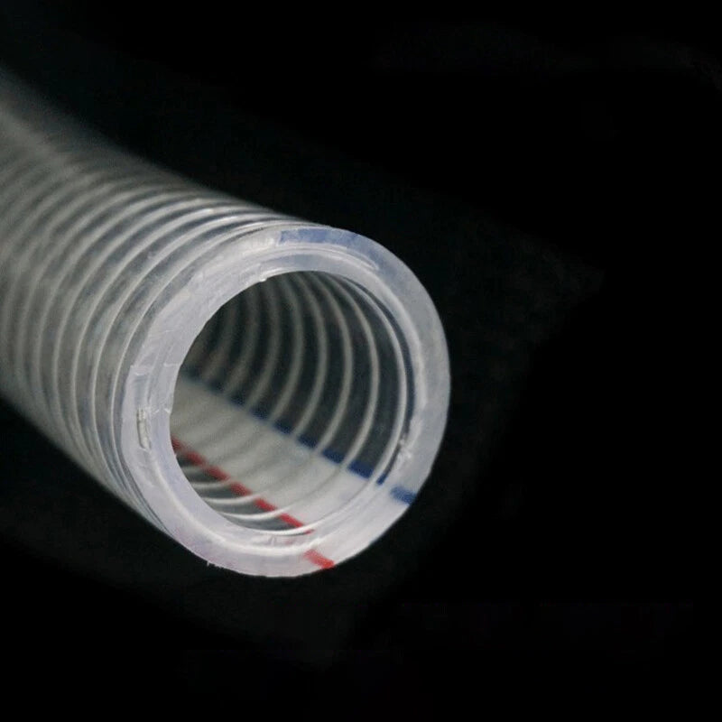 PVC Clear Flexible Reinforced Braided Hose — ID 10–102mm, 1M/2M/3M