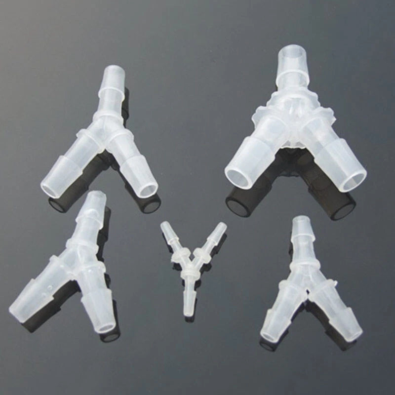 3-Way Y Type Tube Hose Pipe Joint Plastic Tube Connector Barbed 2.4mm~19.5mm