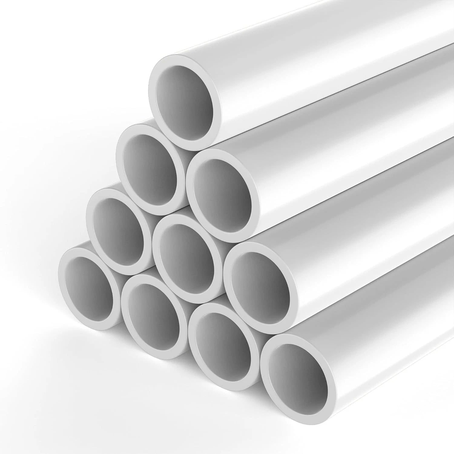 White PVC Round Tube – Rigid Pipe | OD 20–315mm | Length 50–500mm