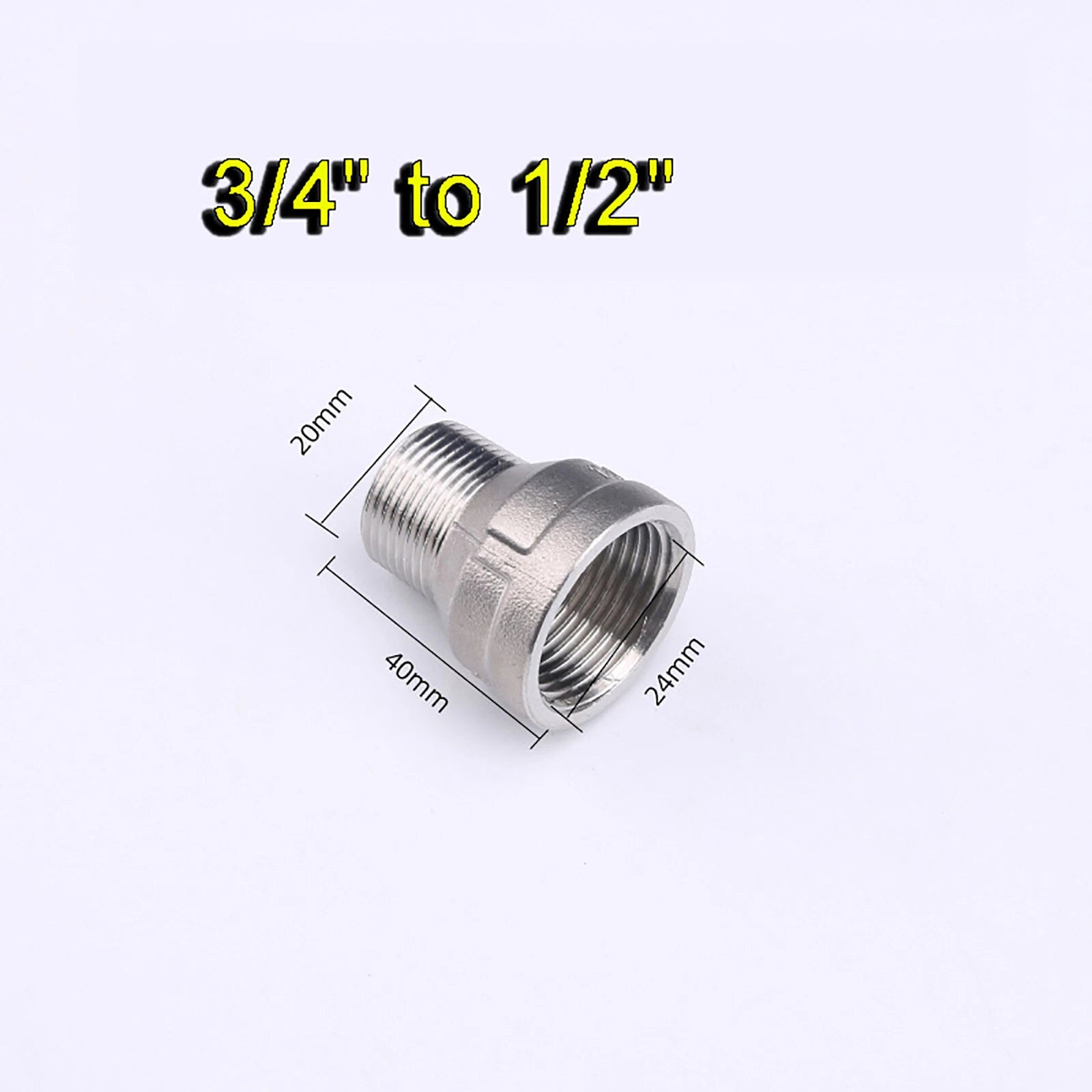 BSP Stainless Steel Reducing Socket — Male x Female Pipe Fitting Adapter