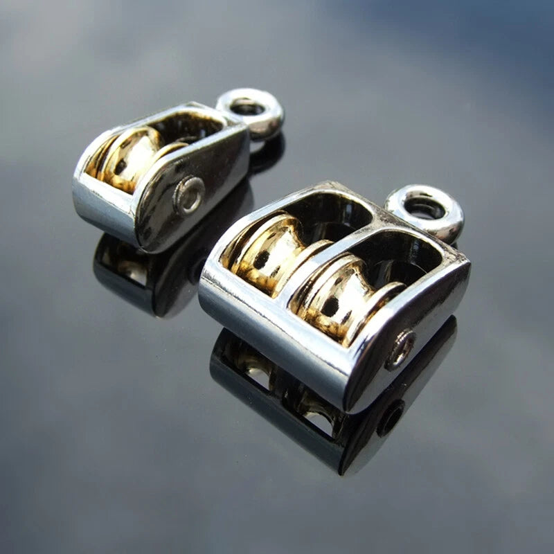 36/52/75mm Single/ Double Fixed Pulley Small Swivel Eye Sheave Rigging Lift Tool
