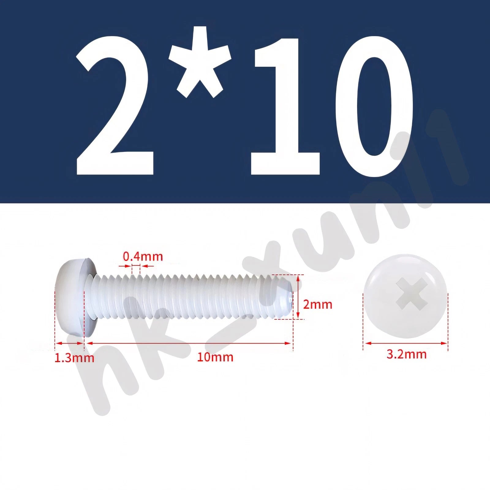 White/Black Nylon Phillips Machine Screws – M2 to M6, Plastic Round Pan Head Bolts