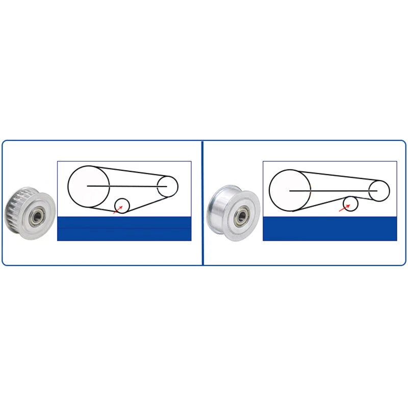 25T Timing Belt Smooth Tooth Drive Pulley GT2 Closed Timing-Synchronous Belt