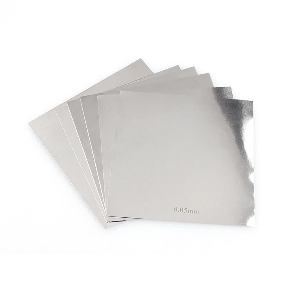 304 Stainless Steel Square Plate Thick 0.01-0.4mm Metal Polished Plate 100x100mm