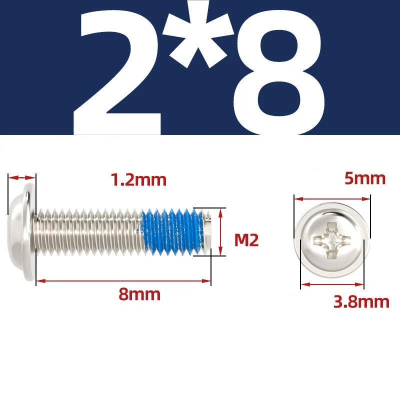 M2–M6 Flanged Button Head Screws – Carbon Steel, Phillips Drive, Nickel or Black Zinc Plated