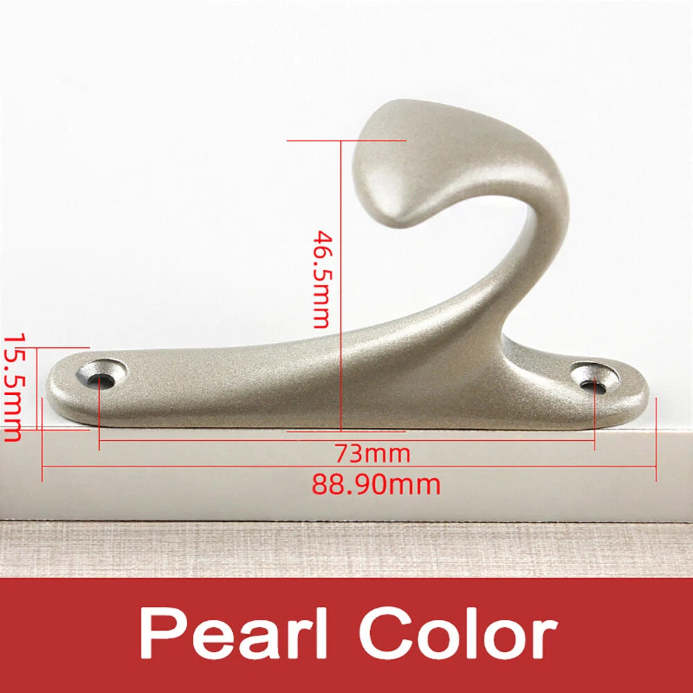 Zinc Alloy Single Hook Clothes Coat Robe Bathroom Wall Hooks Hanger Black Golden