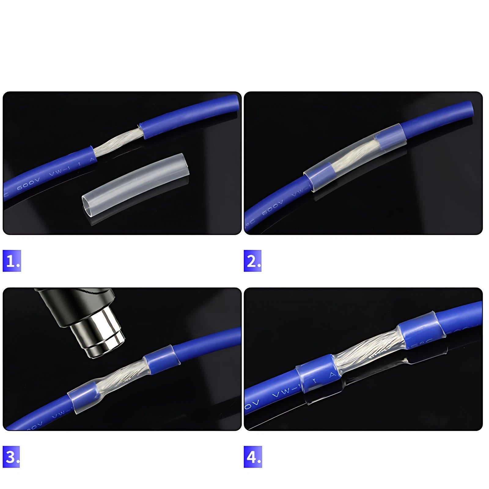 Heat Shrink Tubing 2:1 Ratio — Φ0.6mm to Φ210mm, 7 Colors, 1M per Piece