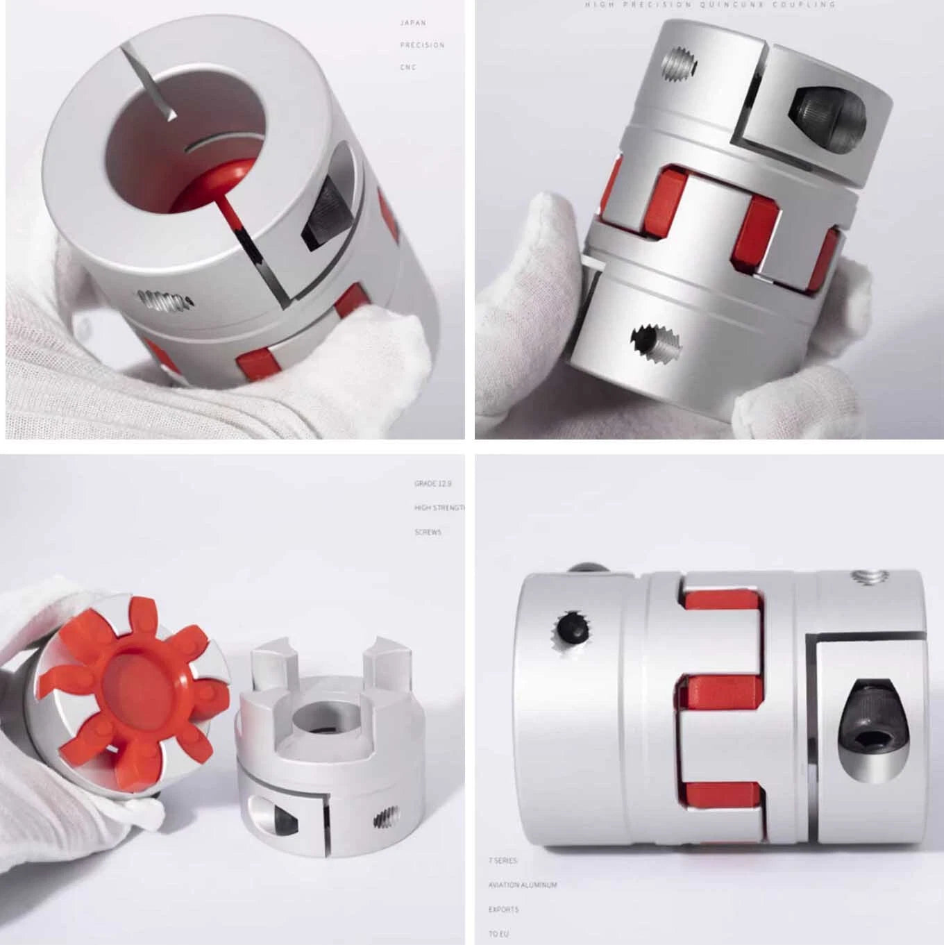 D40 L50mm Flexible Spider Shaft Coupling CNC Stepper Motor Coupler Hole 6mm~22mm