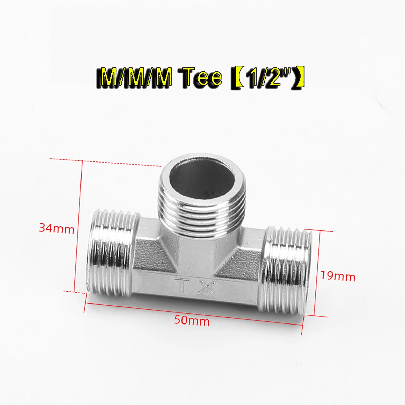 201 Stainless Steel Pipe Tee Fittings — NPT Equal & Reducing Tee Connectors (1/2", 3/4", 1")