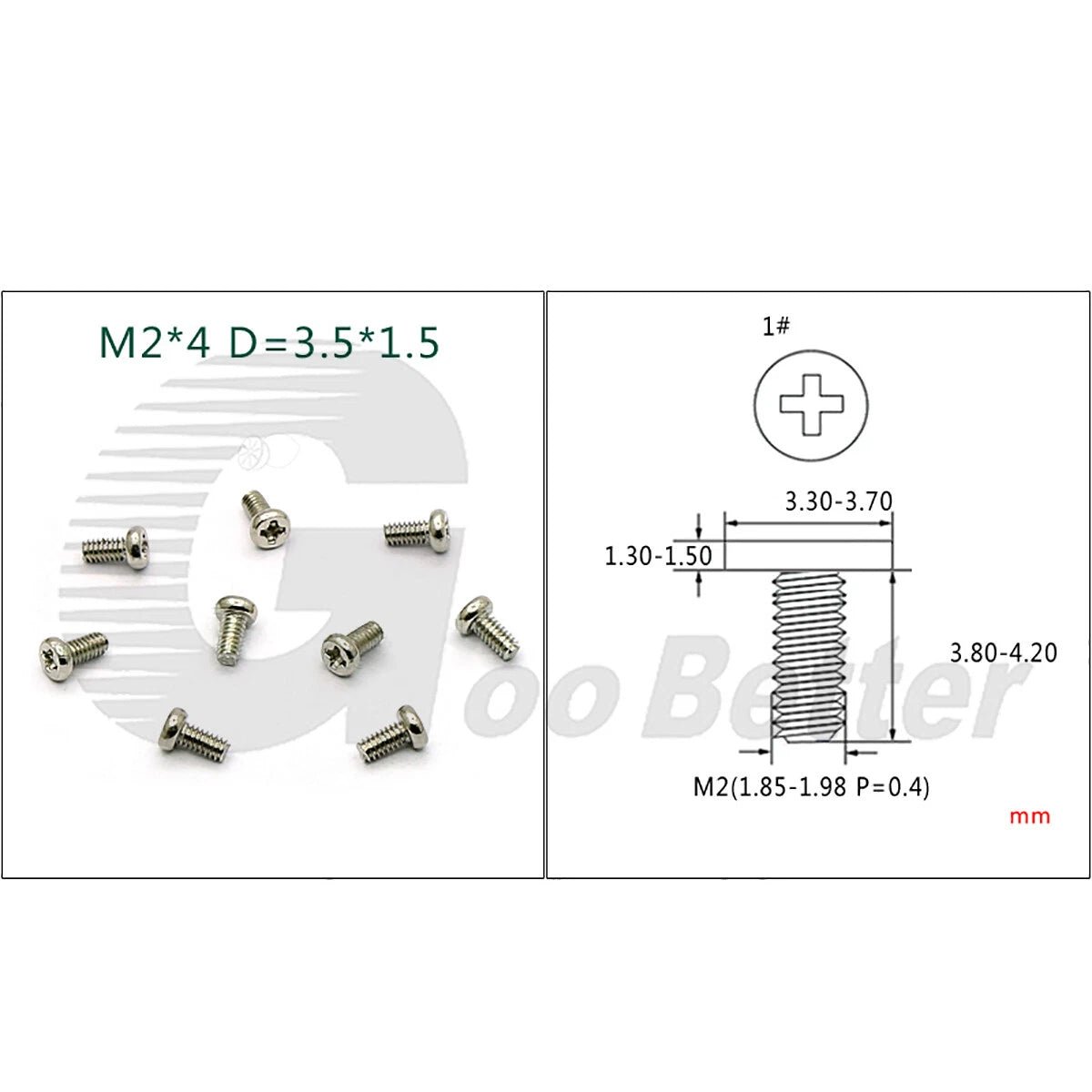 M2 Thin Wafer Head Machine Screws | Ultra - Low - Profile Flat Head | Zinc / Ni / Stainless | 2–21mm - HomeDIYer