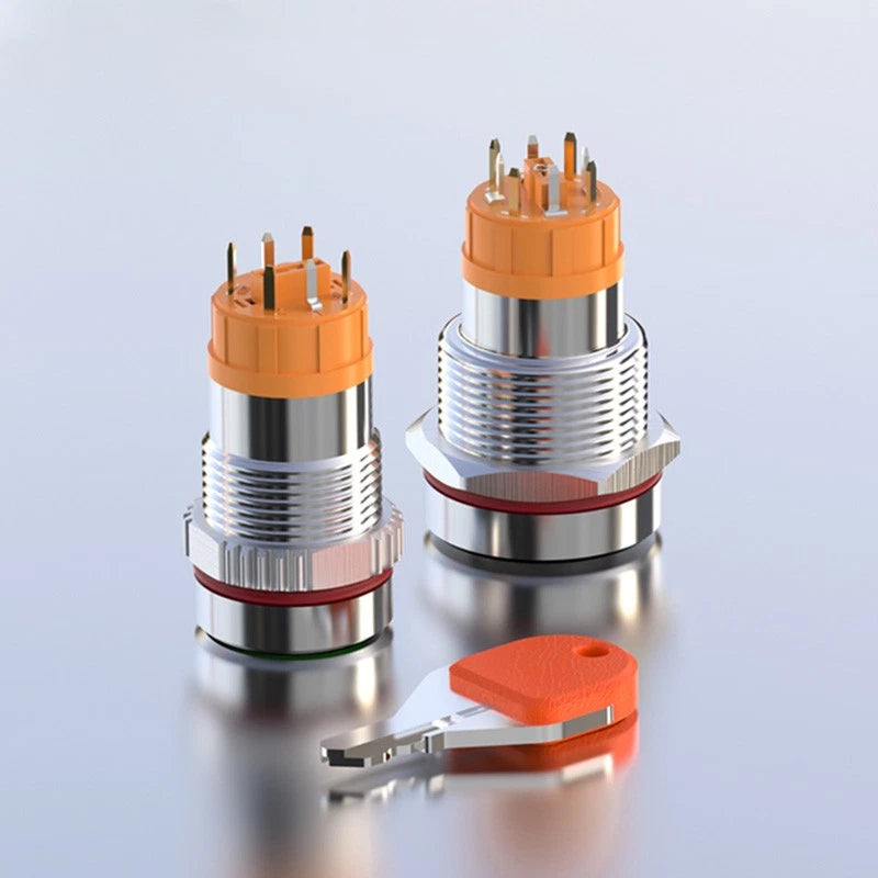 16mm 19mm LED Illuminated Toggle Switch ON/OFF 2-Position Waterproof 7A 250VAC