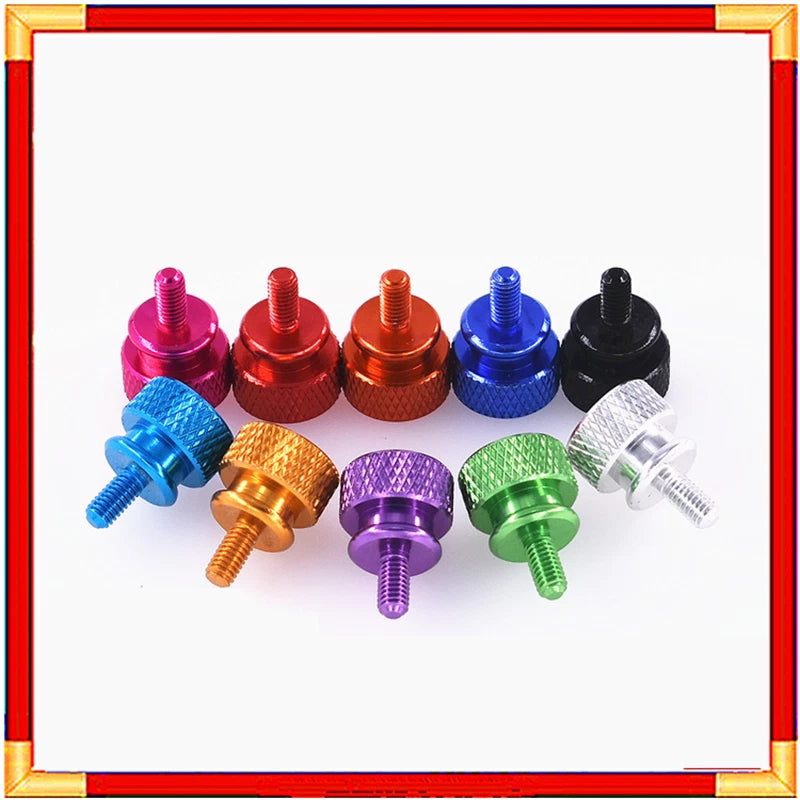 M3.5 Knurled Thumb Screws — Hand Tighten PC Graphics Card Screws, 10 Colors, 5 Lengths