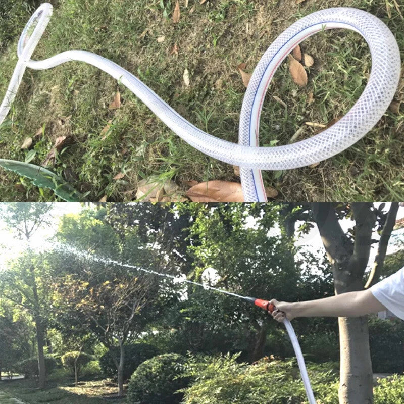 Clear Flexible PVC Braided Hose Pipe — Food Grade, Reinforced, Water Oil Air Tube