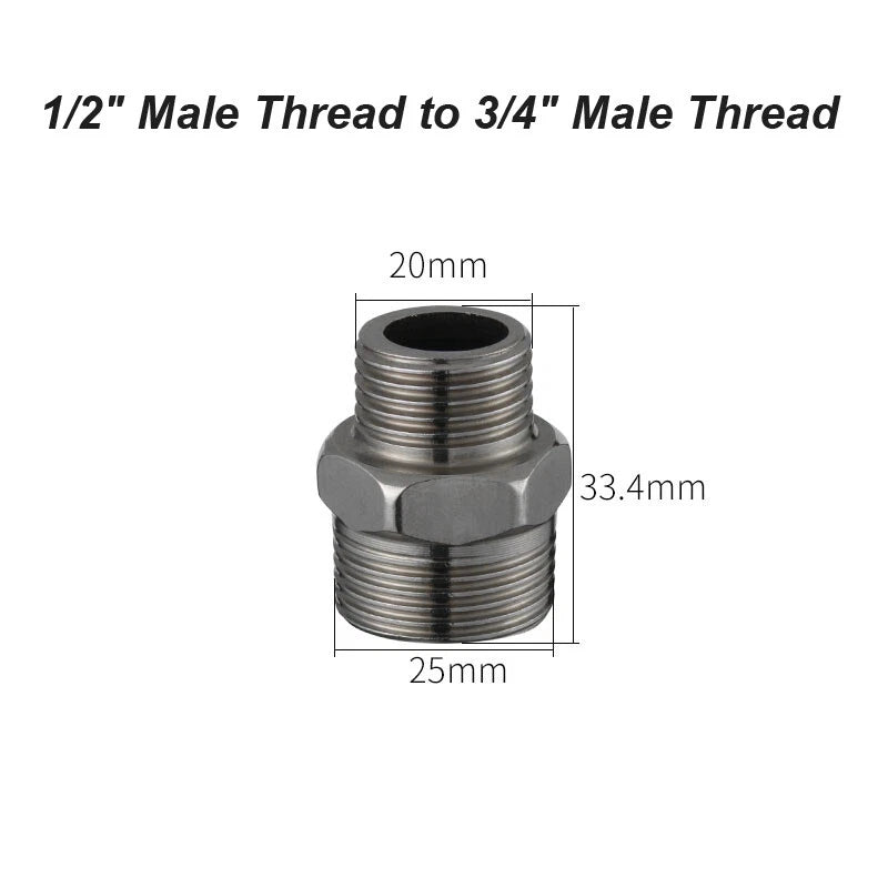 201 Stainless Steel BSP Barrel Nipples — Male Thread Straight & Reducing Pipe Fittings