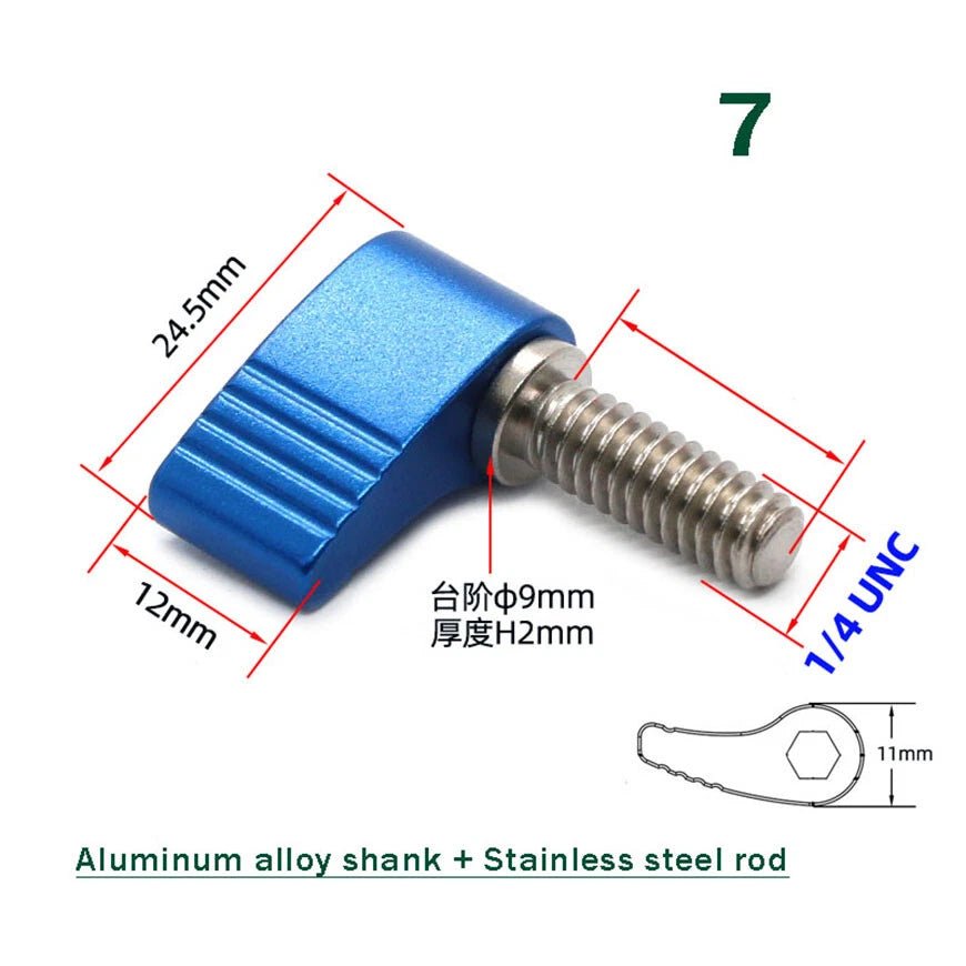UNC 1/4" & 3/8" Thumb Screws – Single / Double Wing Hand Grip Bolts, Blue/Red/Black - HomeDIYer
