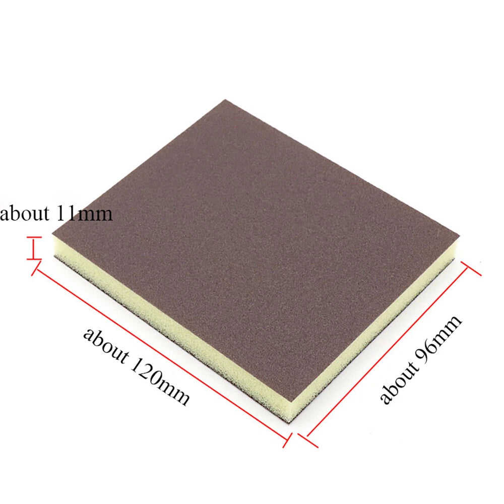 Flexible Double‑Sided Sanding Sponge Pads — P80 to P280 Grit Wet & Dry Foam Block for Contoured Surfaces