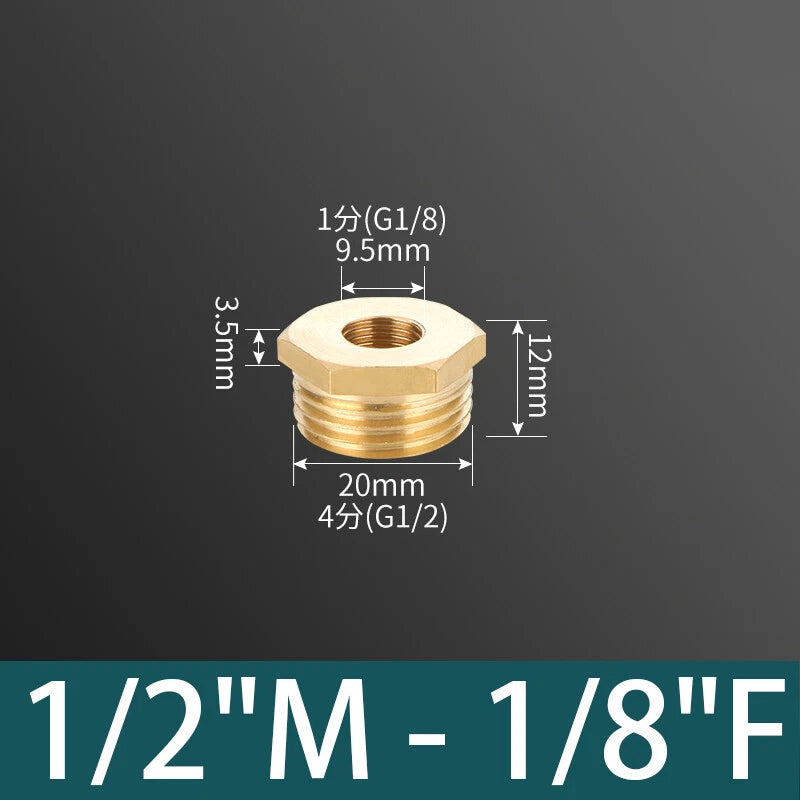 BSP Brass Reducing Hexagon Bush — Male to Female Thread Fittings (1/4" to 1")