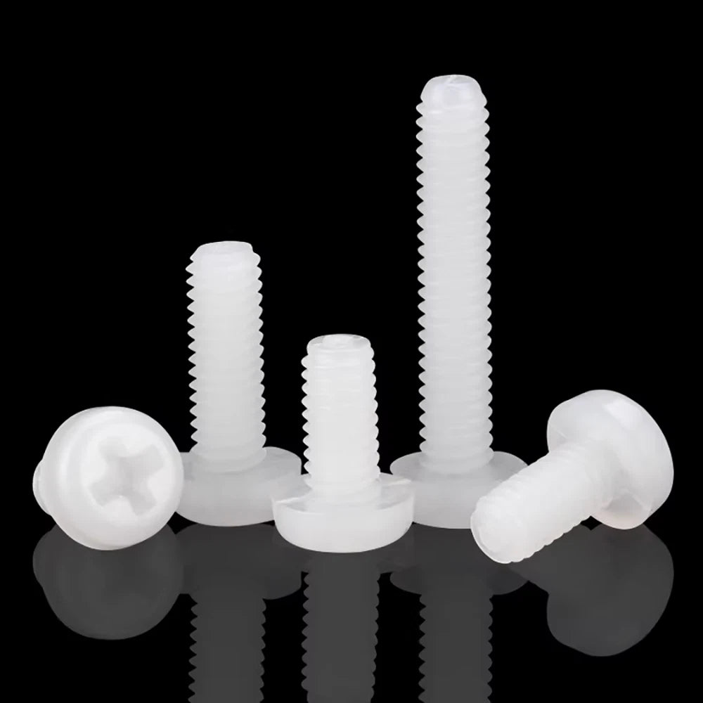 Nylon Phillips Machine Screws – Pan / Countersunk Head, Metric M3 M4, Electrical Insulating