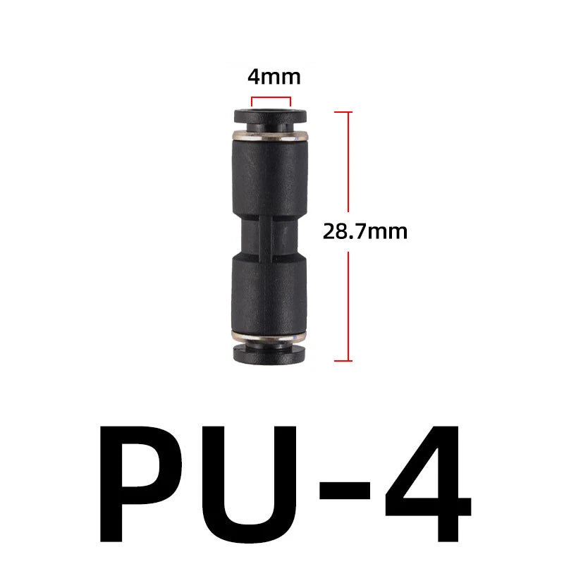 3 4 6mm Pneumatic Push Fit Straight Elbow T-Piece Connector Air Water Lines Hose