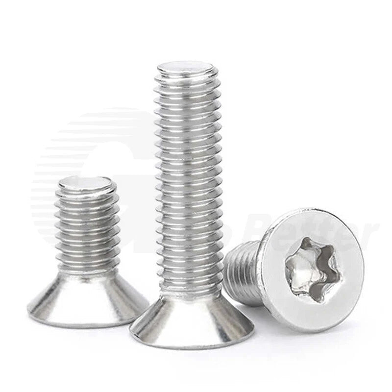 M1.4–M12 Torx Countersunk Machine Screws – A2 Stainless Steel, DIN 965 (3–100mm)