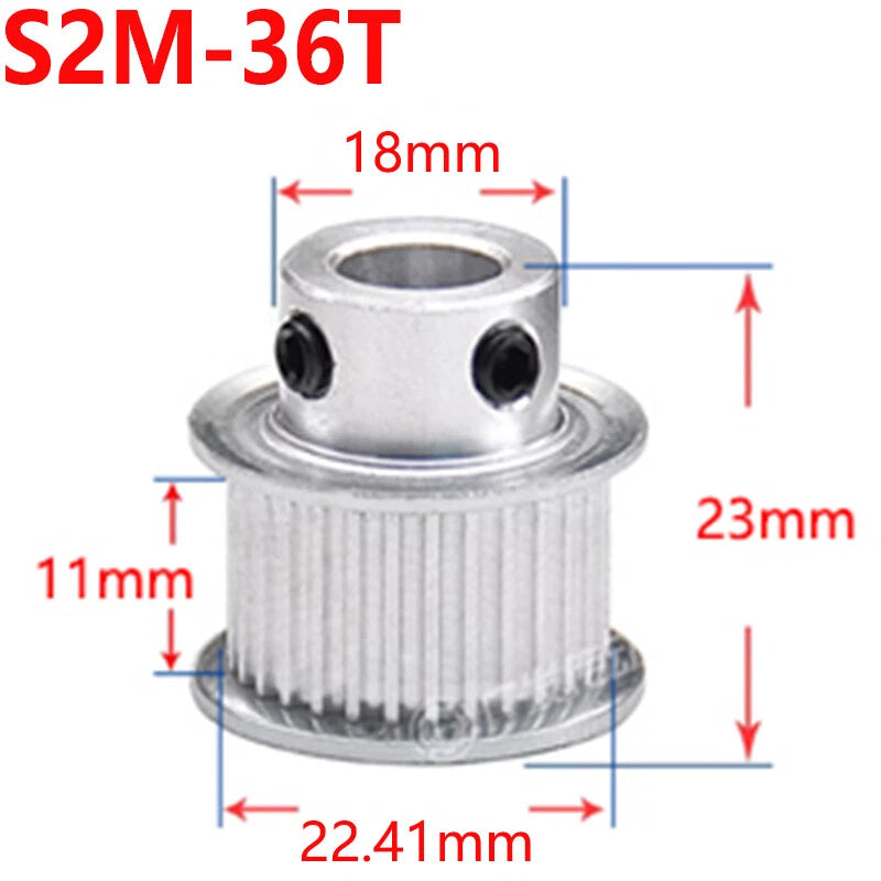 S2M 28-50T Timing Pulley 10mm Belt Synchronous Wheel Gear 3D Printer Bore 4-15mm