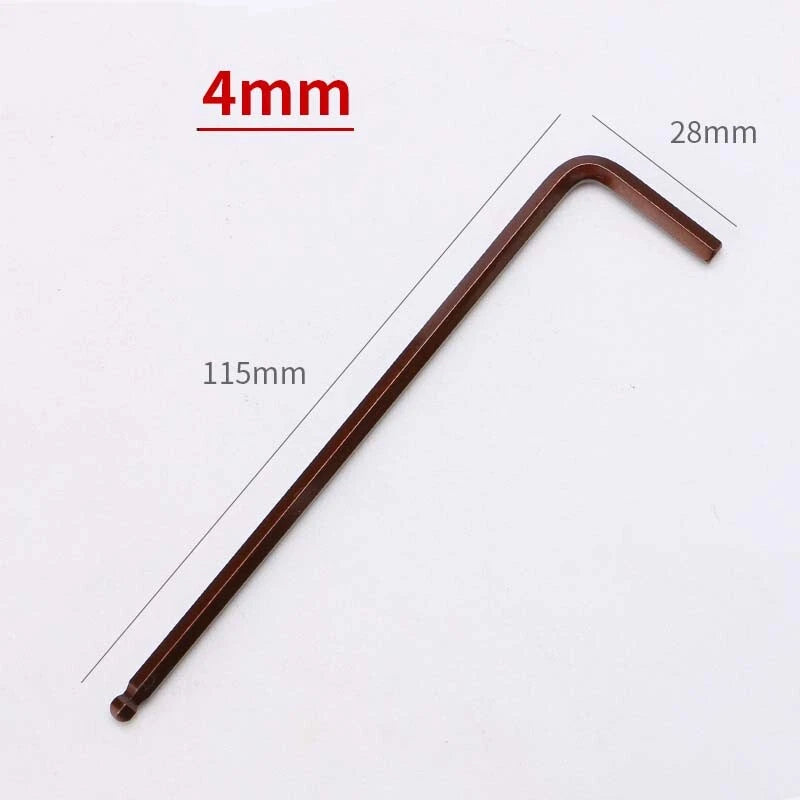 Alloy Steel Long Arm Allen Key Ball Point End Hex Wrench L Shape 1.5-19mm Metric