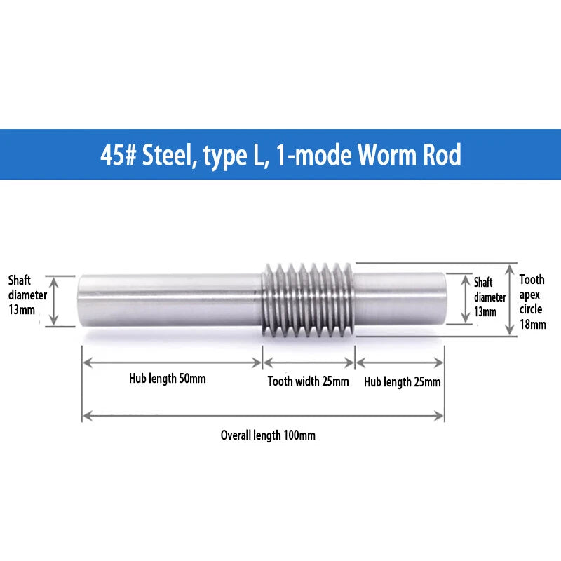 1 Modulus Plastic Nylon Worm Gear Wheel 15T - 80T & A B L Steel Worm Gear Shaft