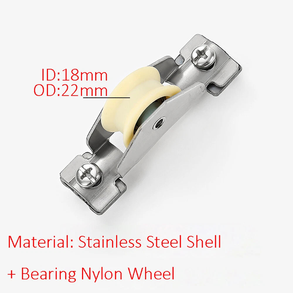 65Type Stainless Steel Sash Pulley Sliding Door Roller Runner Wheel Track Pulley