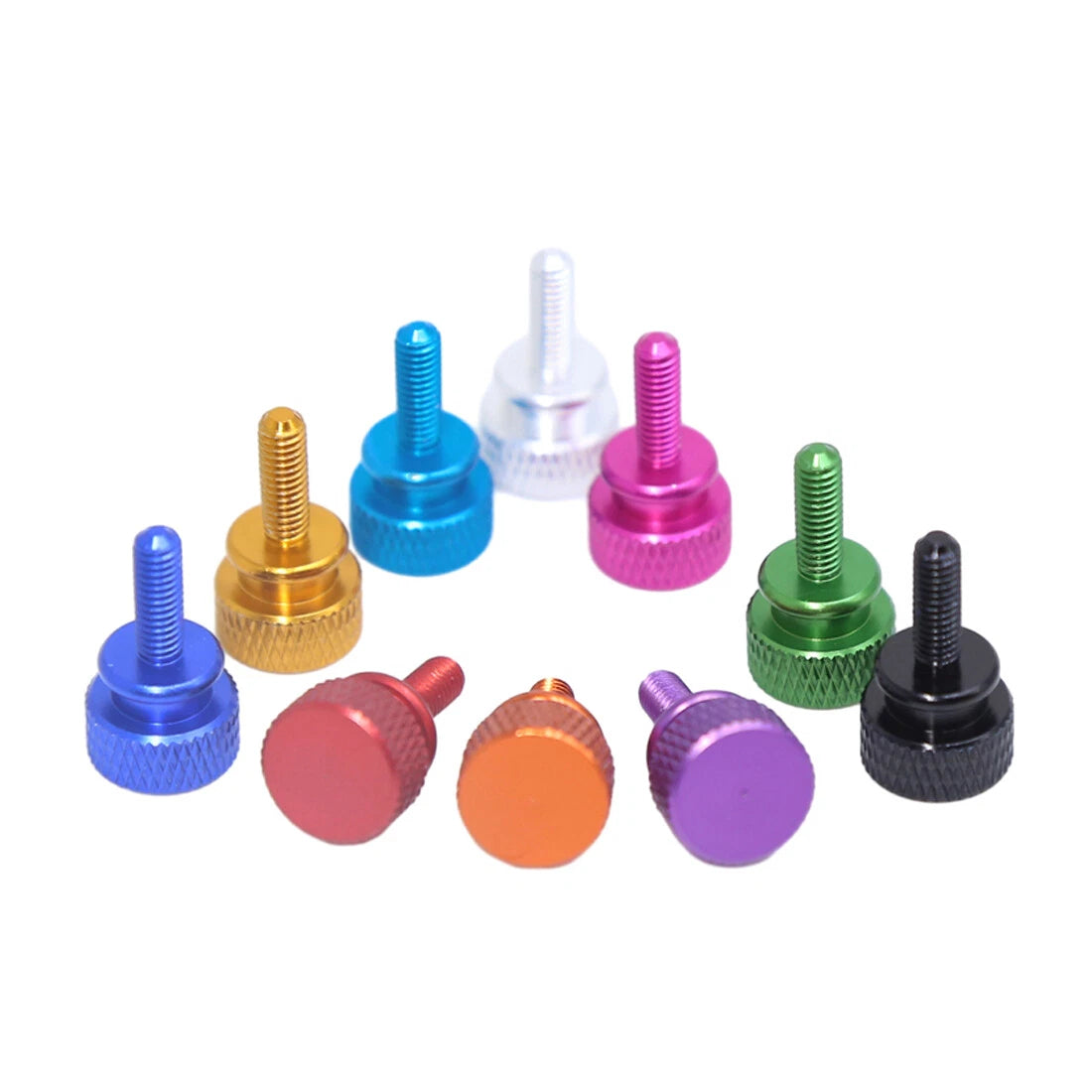 M3 Anodized Aluminum Knurled Thumb Screws — Hand-Tightening Knob Bolts
