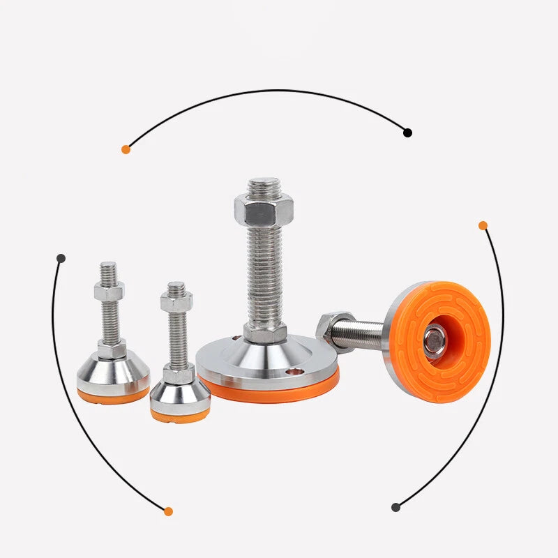 Anti‑Slip Heavy Levelling Machine Feet – Stainless Steel, Adjustable Height M8–M30 (30–200mm Lengths)