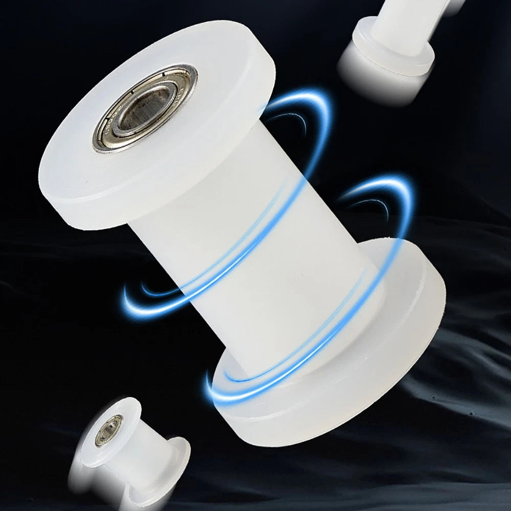 25mm - 55mm Square Flat Nylon Pulley H Idler Wheels, Ball Bearing Nylon Rollers