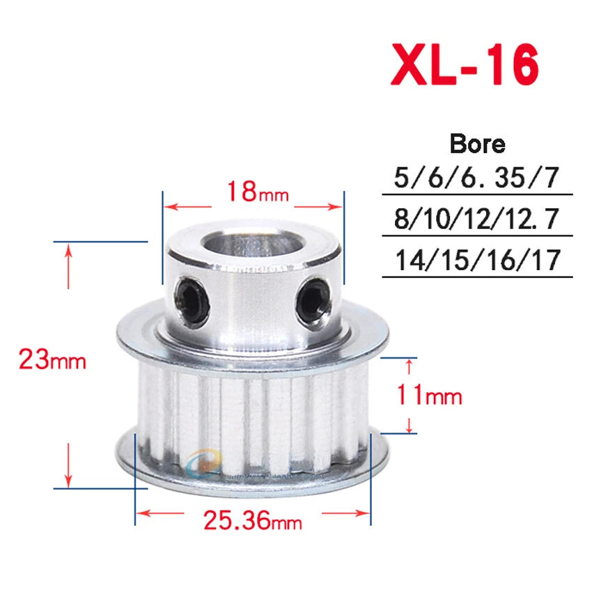 XL10T-35T Timing Belt Pulley Pitch 5.08mm With Step Drive Pulleys Width 11/16mm