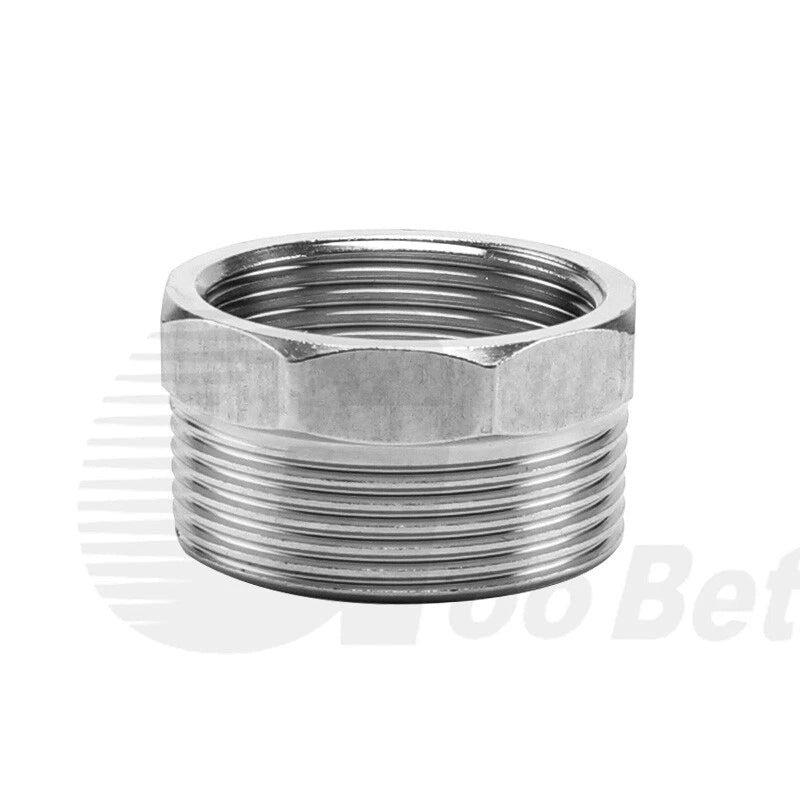 Stainless Steel BSP Reducing Bushing — Male to Female Thread Pipe Fitting (1/4" to 2")