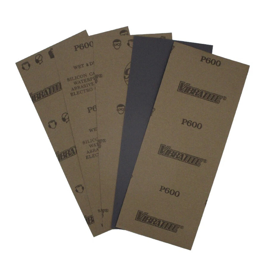 93x230mm Silicon Carbide Wet & Dry Sandpaper — P60 to P10000 Grit Waterproof Paper Sheets for Metal Wood Auto